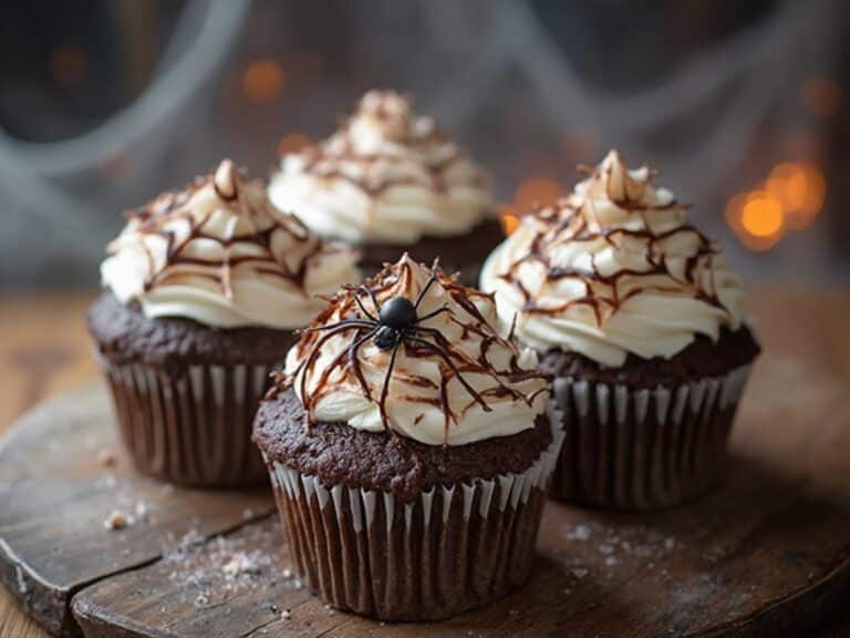 spider web cupcakes