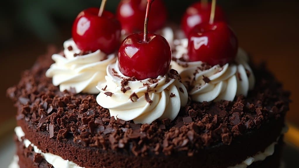 decadent chocolate cherry dessert