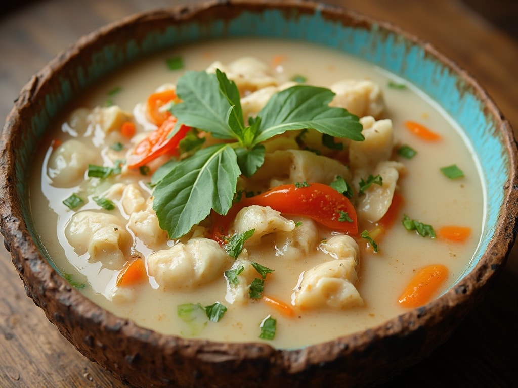 Thai coconut soup 5