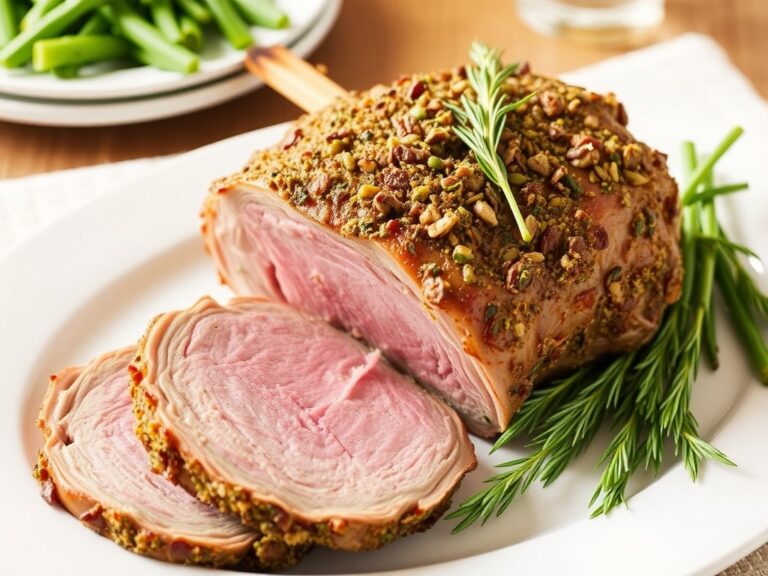 Herb-Crusted Roast Leg of Lamb
