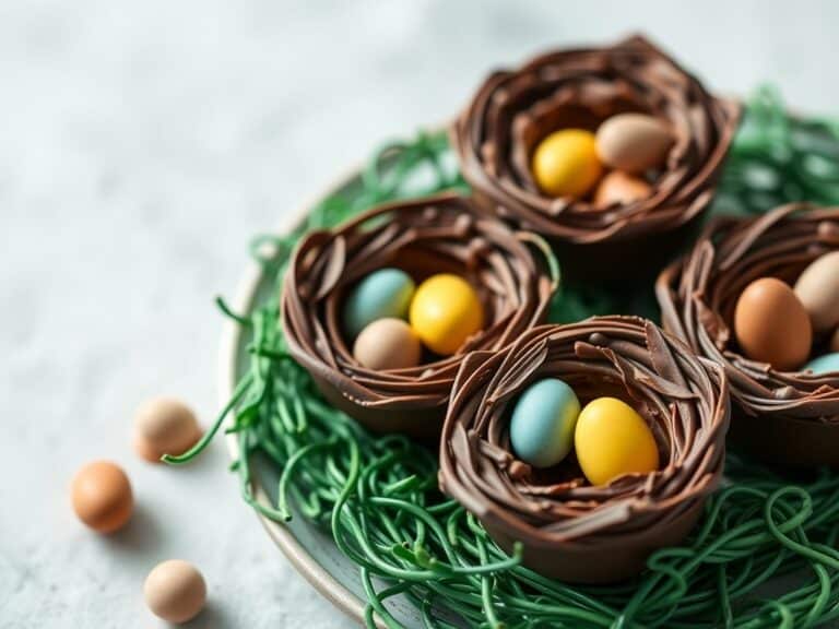 Chocolate Easter Egg Nests