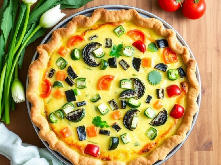 spring vegetable quiche