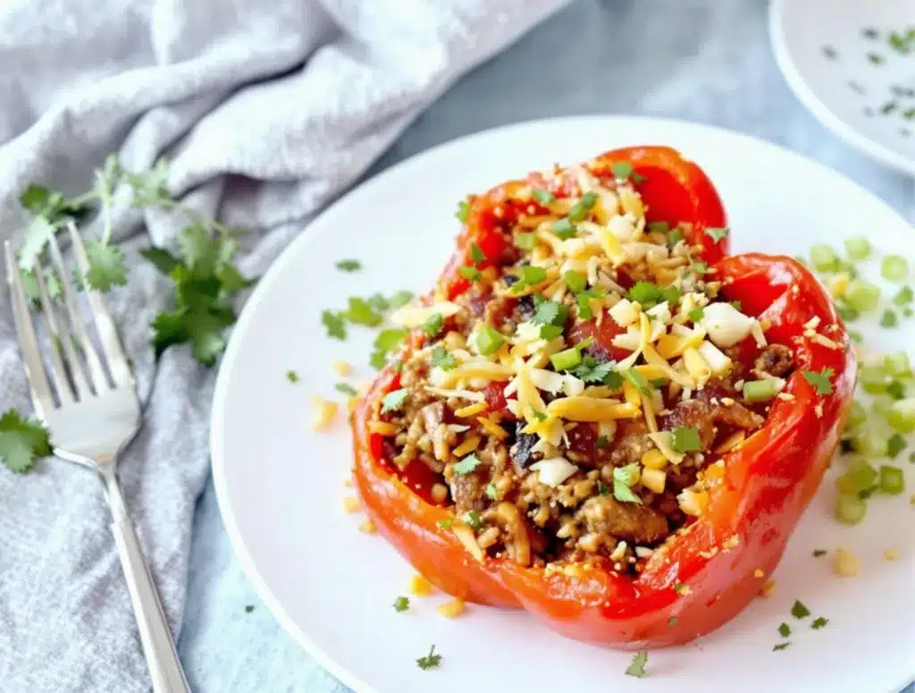 vegan stuffed bell peppers 6
