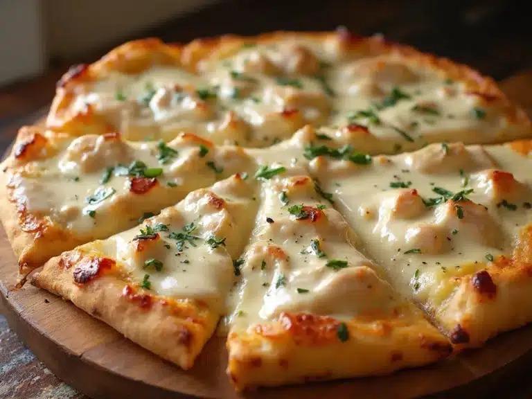 chicken alfredo pizza