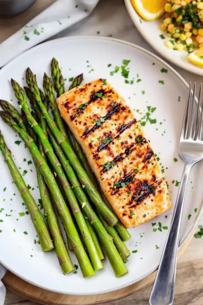 grilled salmon and asparagus 4