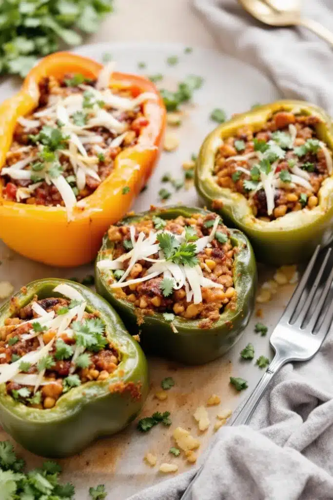 vegan stuffed bell peppers 3