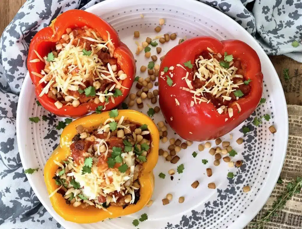 vegan stuffed bell peppers 4