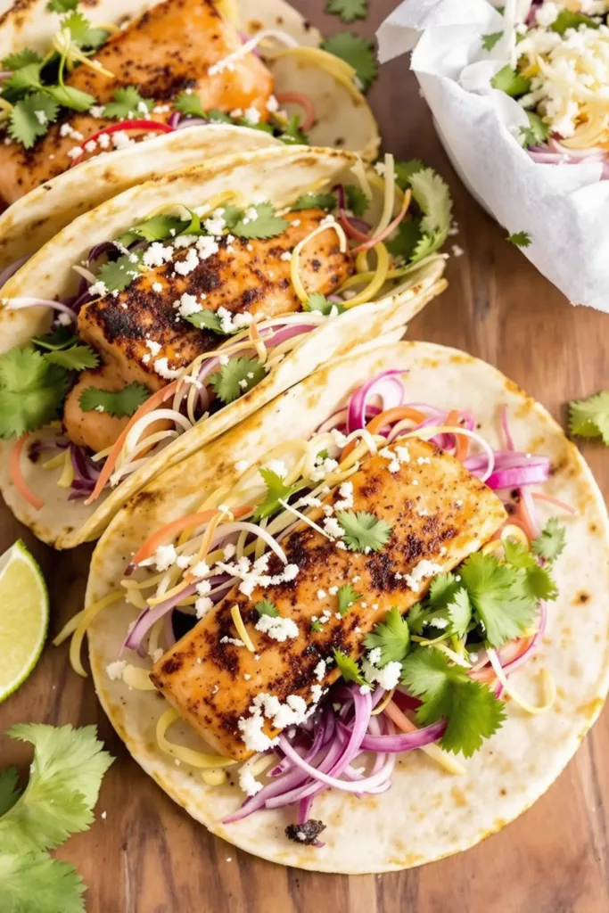 blackened salmon tacos 
