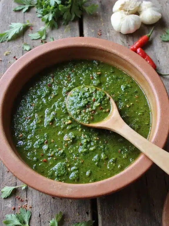 authentic argentine inspired chimichurri yogurt dip