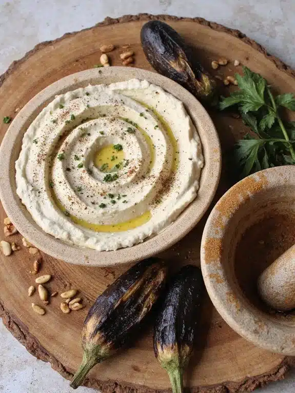 charred smoky silky baba ganoush