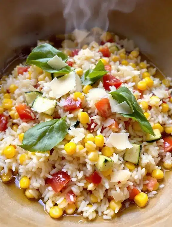 creamy comforting seasonal vegetable risotto