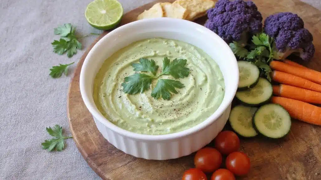 creamy cool avocado infused ranch dip