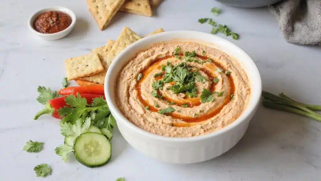 creamy thai chili cheese dip
