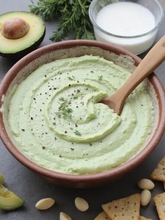 creamy zesty harmonious avocado ranch dip