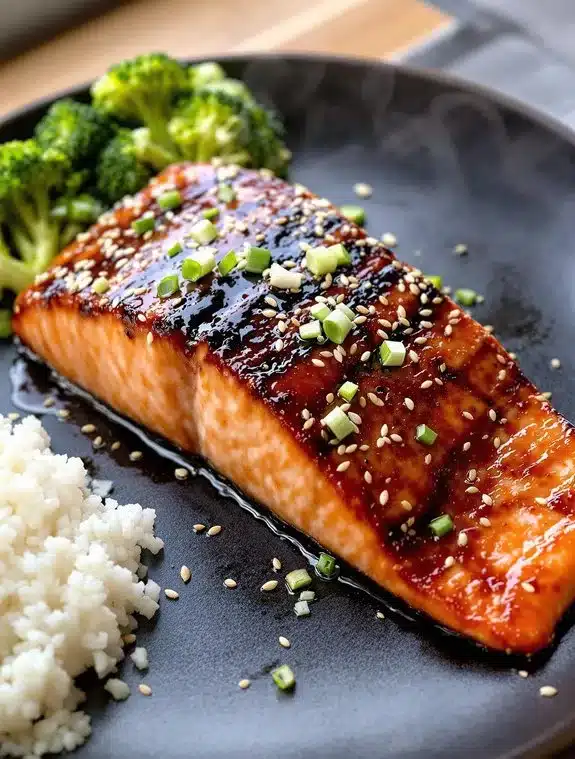 elegant umami packed perfectly balanced teriyaki salmon