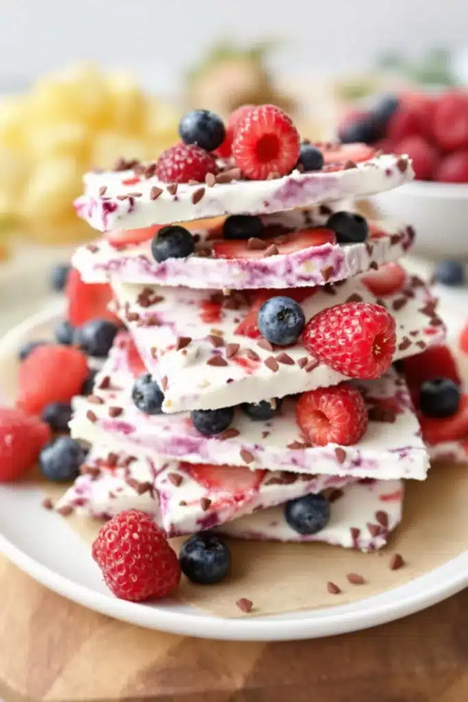 frozen yogurt bark