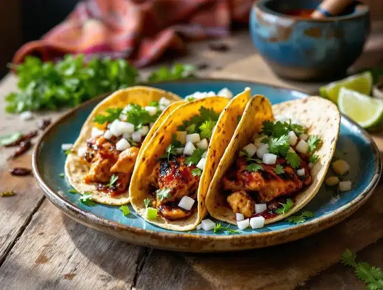 flavorful spicy chicken tacos