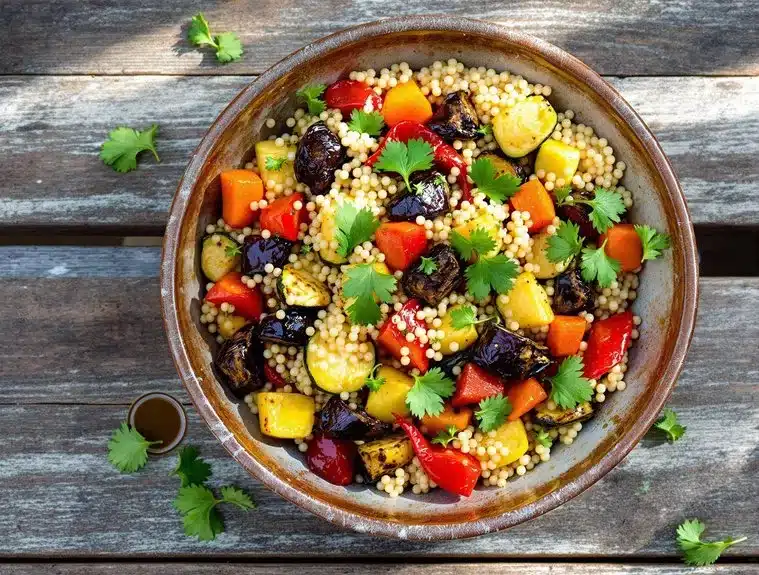 flavorful vegetable centric couscous dish