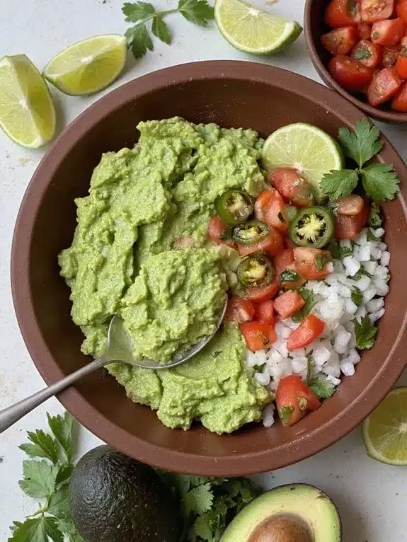 fresh flavorful avocado guacamole