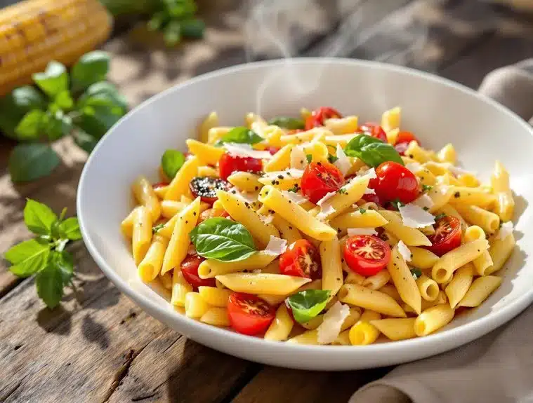 grilled corn tomato pasta