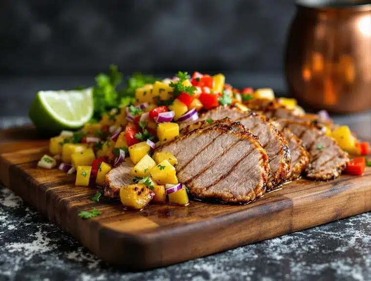 grilled pork pineapple salsa