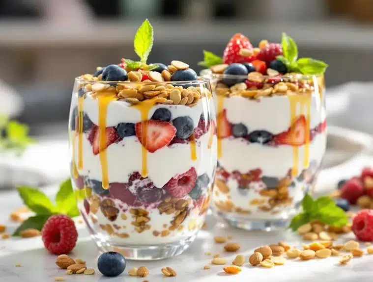 layered berry yogurt parfait