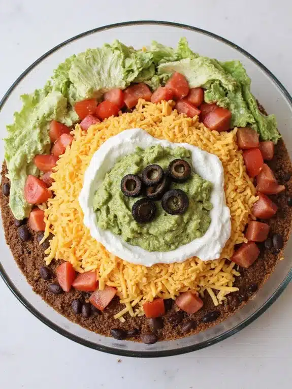 layered mexican inspired dip recipe details
