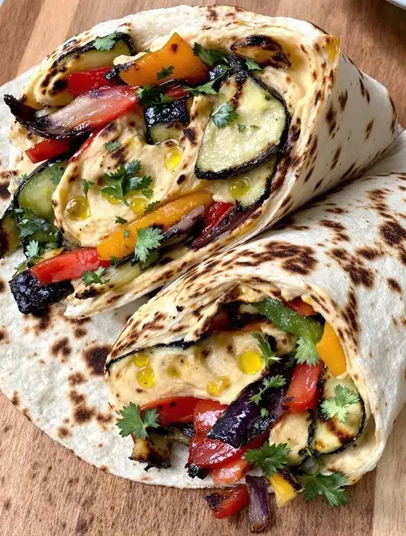 mediterranean vegetable wrap delight