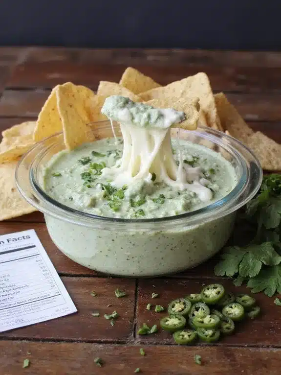 nutritional details for creamy dairy dish