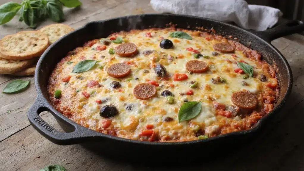 savory cheesy irresistible pizza dip