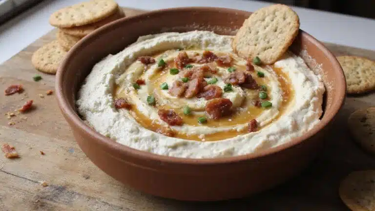 savory creamy bacon laden onion dip