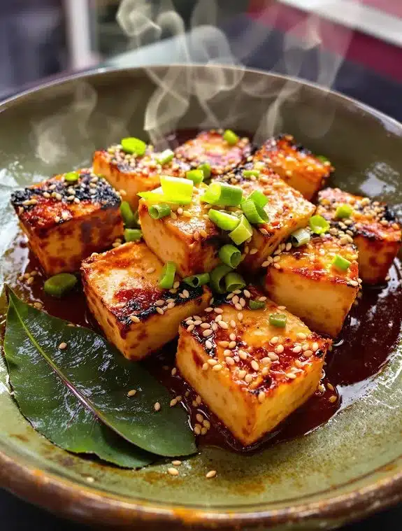 savory korean inspired tofu dish