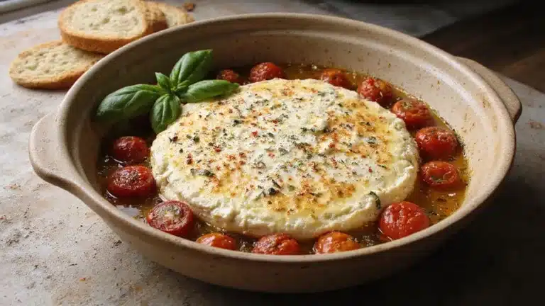 savory mediterranean cheese and tomato dish