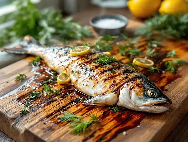 smoky tender fish grilled