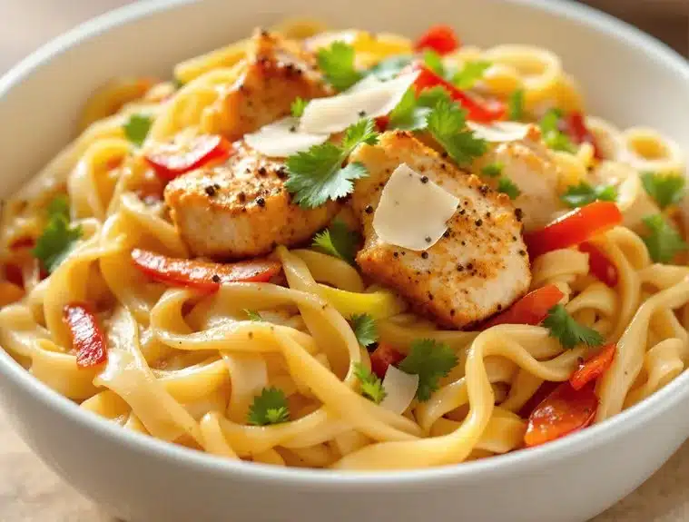 spicy chicken pasta dish