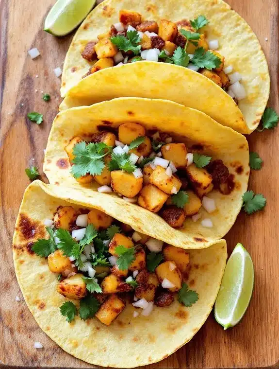 spicy mexican chorizo potato taco filling
