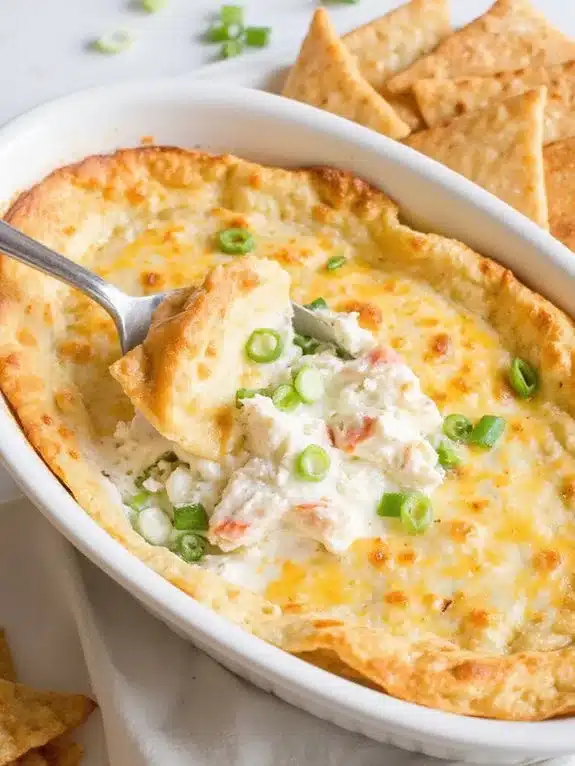 thoroughly whip creamy crab dip mixture