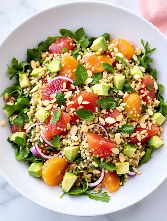 vibrant hearty yet invigorating quinoa salad