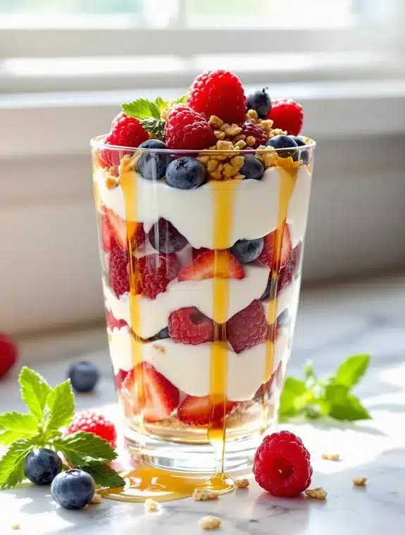 wholesome nutritious satisfying berry parfait