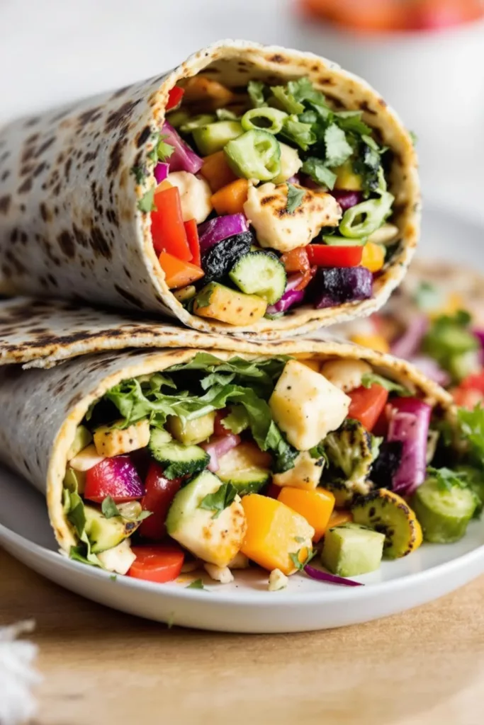 Grilled Vegetable and Hummus Wraps 2