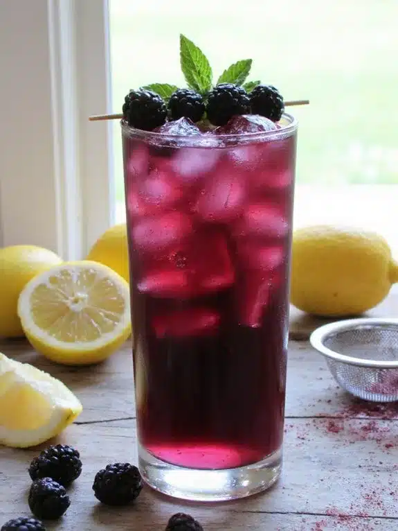 blackberry lemonade with fresh berries