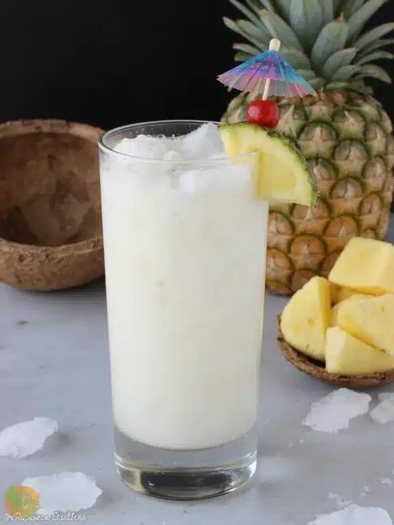 chilled blended slushy garnished