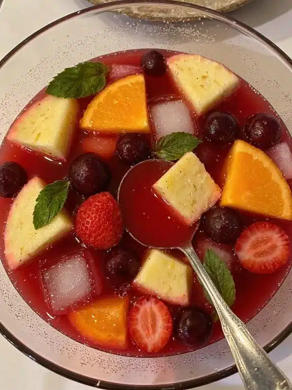 chilled crystalline effervescent aesthetically pleasing punch