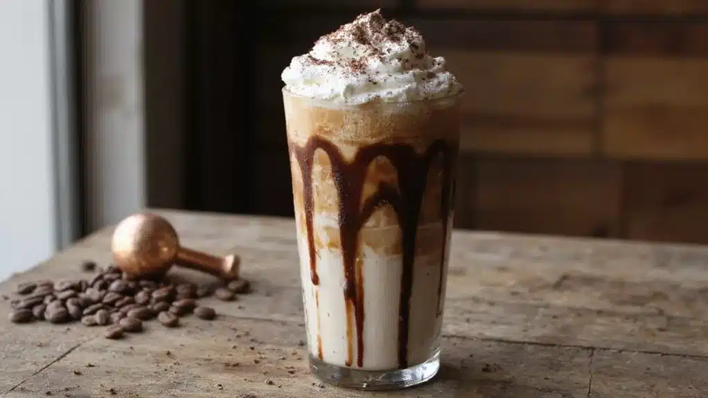 chocolatey creamy chilled coffee flavored