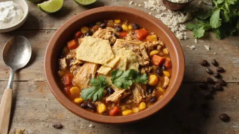comforting mexican inspired chicken soup