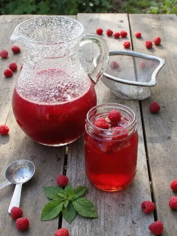concentrated raspberry syrup with citric acid