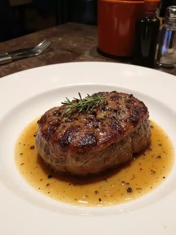 elegant peppery steak with rich sauce