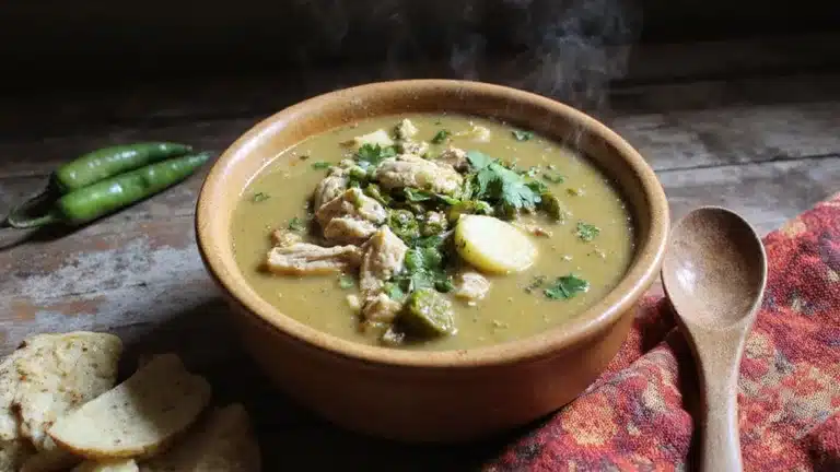 flavorful chili infused chicken soup dish