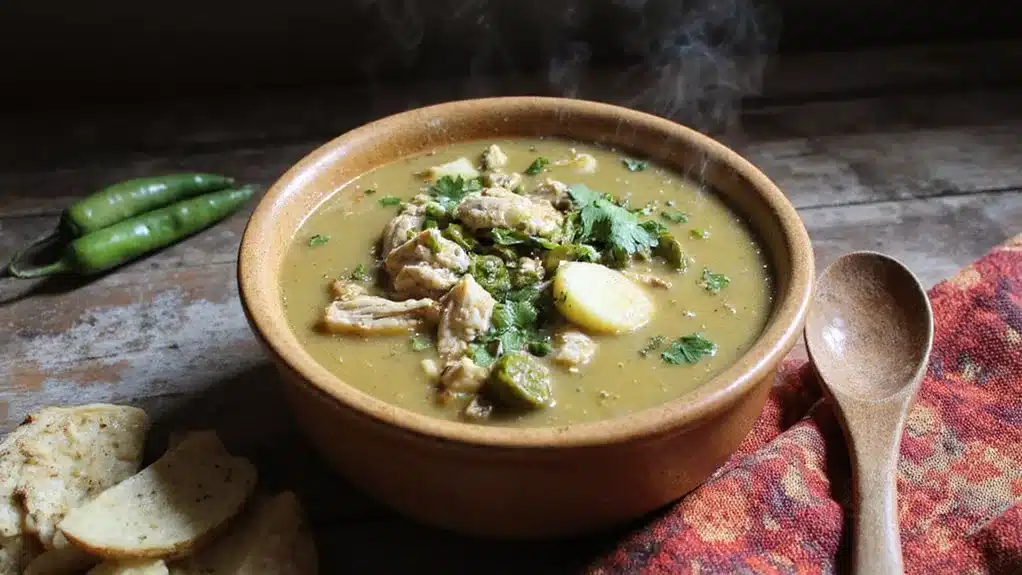 flavorful chili infused chicken soup dish