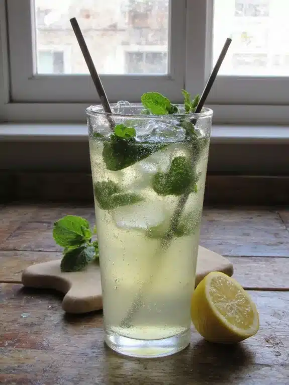 fresh minty lemonade refresher